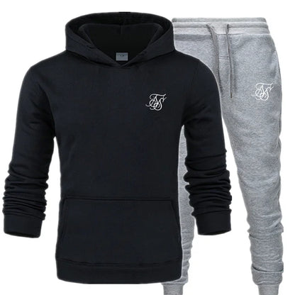 Men's sports suit hooded sweatshirt suitable for gym  casual  summer   fashionable street sportswear