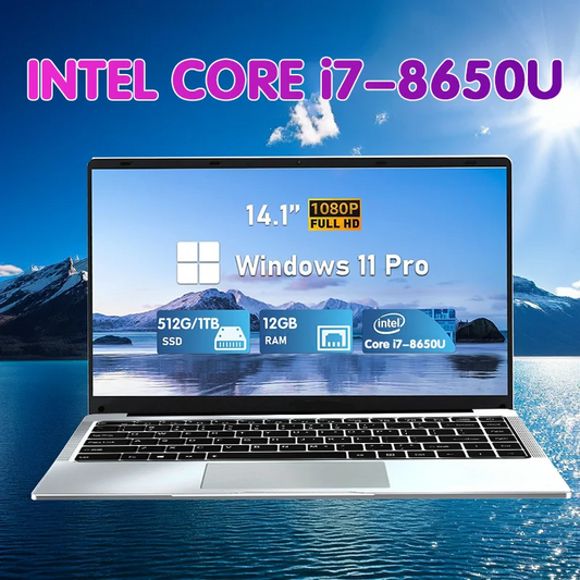 Portable Office Laptop Computer 14.1" 12GB RAM Windows 11