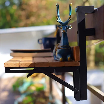 Portable Folding Desk Balcony Tables Multifunctional Hanging Railing