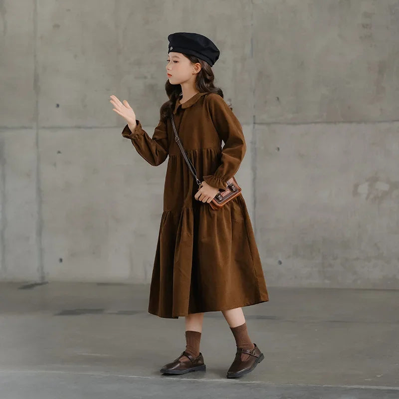 New Corduroy Dress Teen Girl Autumn Winter