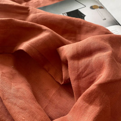 100% French Pure Linen Sheet(1 Piece), Breathable, Soft and Durable Pure Linen Sheet, Anti-Tear Linen Bed Sheets for All Seasons