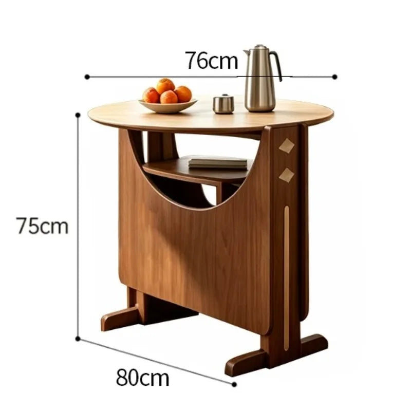 Dinette Foldable Dining Table Round Kitchen Small