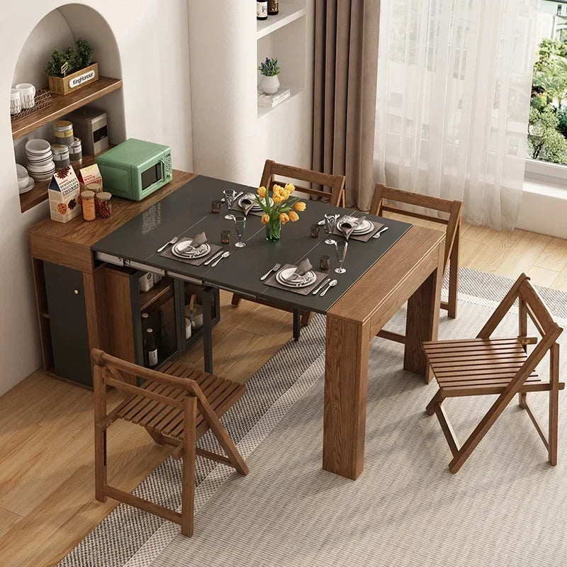 Modern Dinning Tables Multi-functional Extendable Tables Folding Wood Dining Table Color can be customized