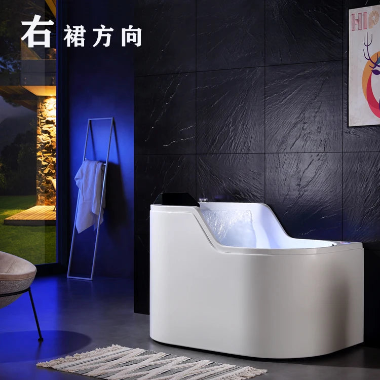 Bathtub Household Small Apartment Seat Surfing Massage Constant Temperature Heating Bubble Shoulder Waterfall Luxury Bathtub
