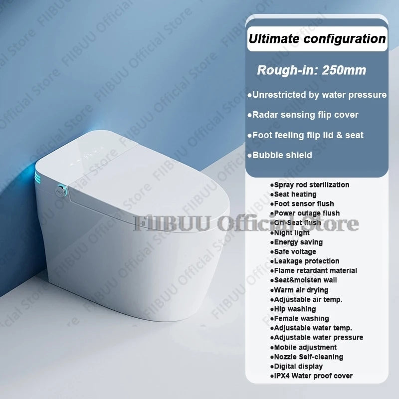 Luxury Smart Toilet Built In Water Tank