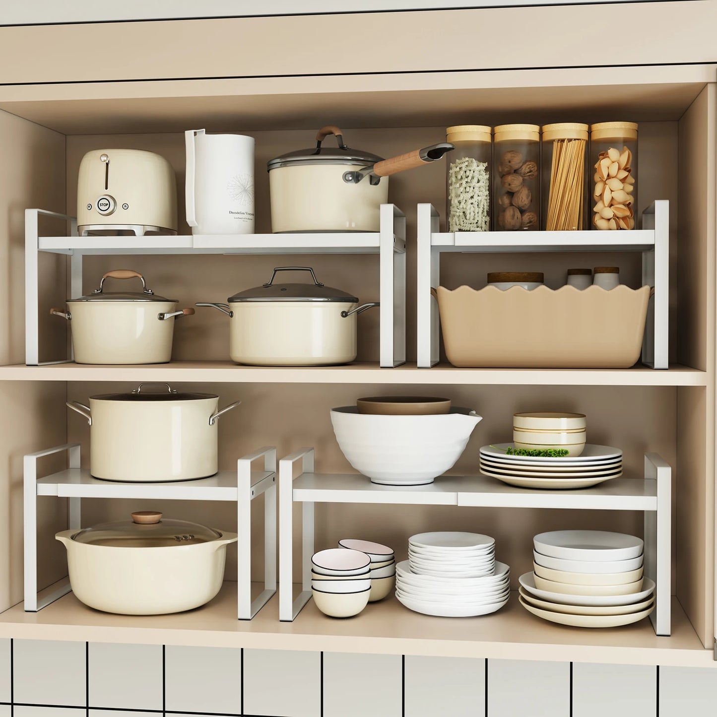 Kitchen Storage Rack under the Sink, Layered Shelf in the Cabinet,