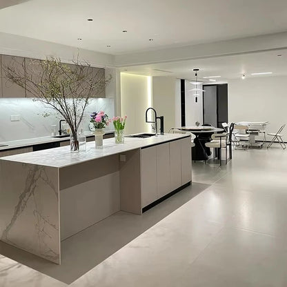 Modern Luxurious Italian Stainless Steel Metal Marble