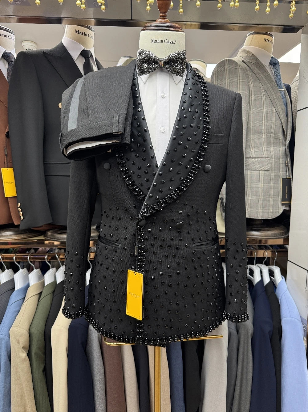 Black Beaded Tuxedo For Man, Decent 2-pieces