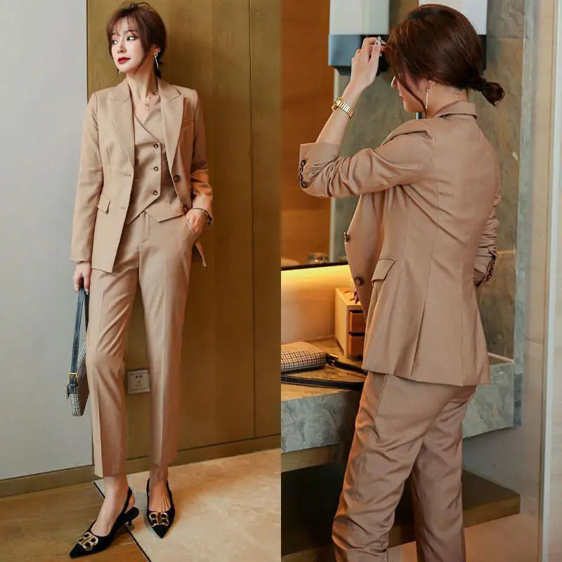 Women's 2 Pant Set Luxury Outfits Aesthetic Business