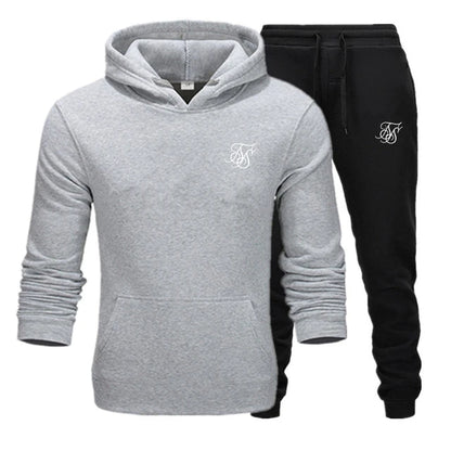 Men's sports suit hooded sweatshirt suitable for gym  casual  summer   fashionable street sportswear