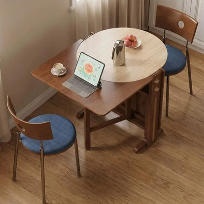 Dinette Foldable Dining Table Round Kitchen Small