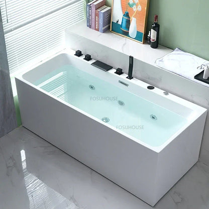 Adults Acrylic Bathtub Bathtub Rectangle Comfortable Massage