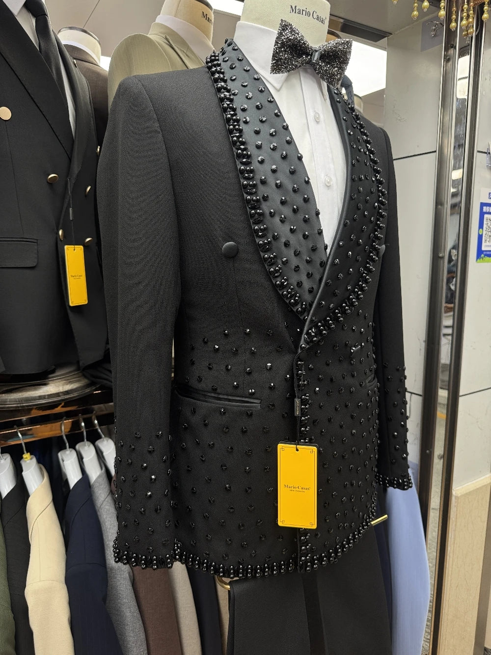Black Beaded Tuxedo For Man, Decent 2-pieces