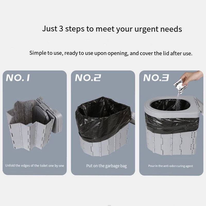 Outdoor Folding Toilet Portable Car Toilet Travel