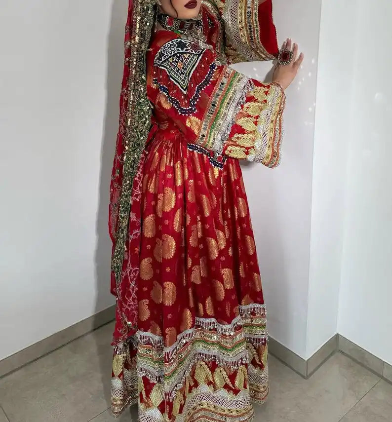 2026 New Designs Afghani Dresses for Women's Frock Sets Breathable Multicolor Long Length Custom Sizes Wedding Party Wear Adults