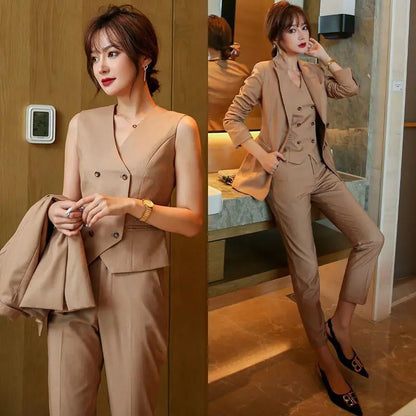 Women's 2 Pant Set Luxury Outfits Aesthetic Business