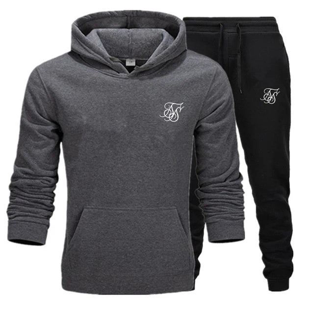 Men's sports suit hooded sweatshirt suitable for gym  casual  summer   fashionable street sportswear