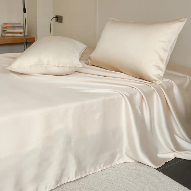 100% Silk Bed Sheet Set Luxury Mulberry