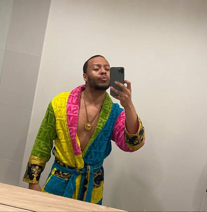 Luxury Plush Unisex Bathrobe with Sash Pockets