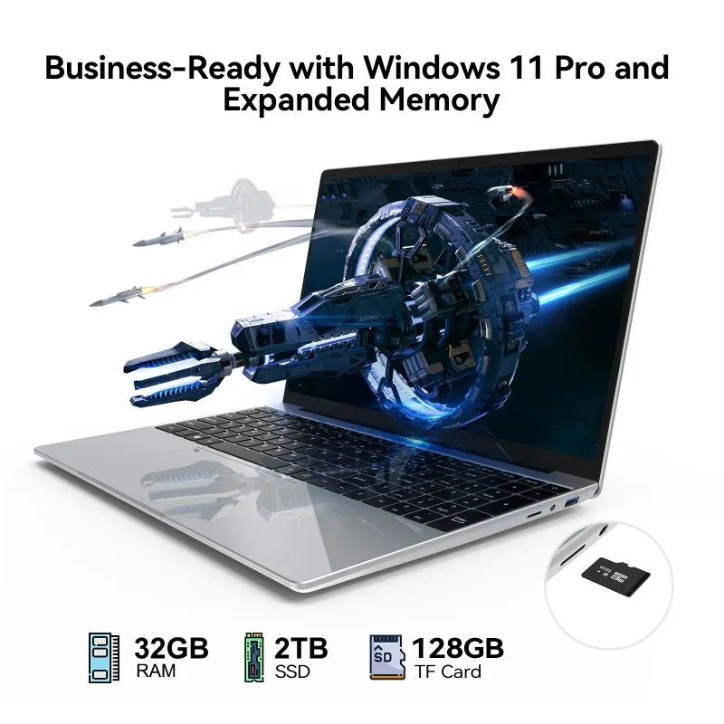 Durable Trendy Original 15.6" Laptop 120Hz Ultra-clear FHD IPS Screen Intel N95 5000mAh 32GB/2TB SSD Backlit Keyboard