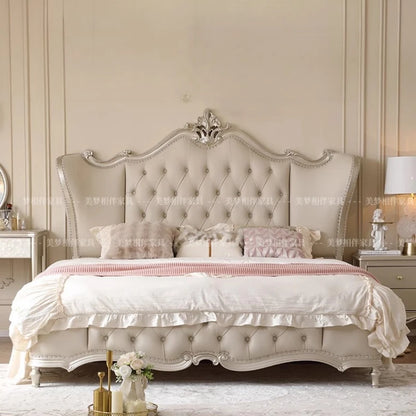 European Princess Bed Modern King Size Frame Bedroom Luxury Bed Modern Design Double Simple Muebles Para El Hogar Furniture