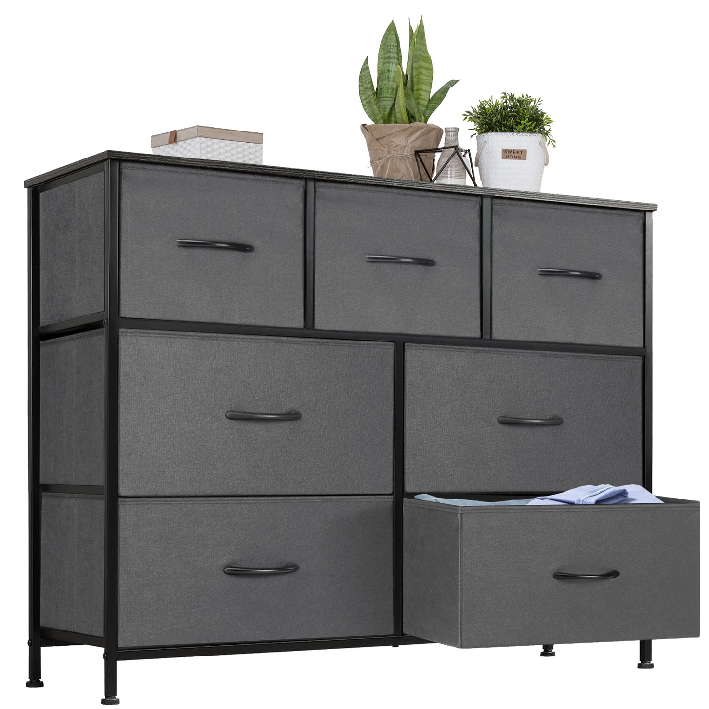 JHK Desser For Bedroom With 7 Fabric Drawers Organizer Storage Closet