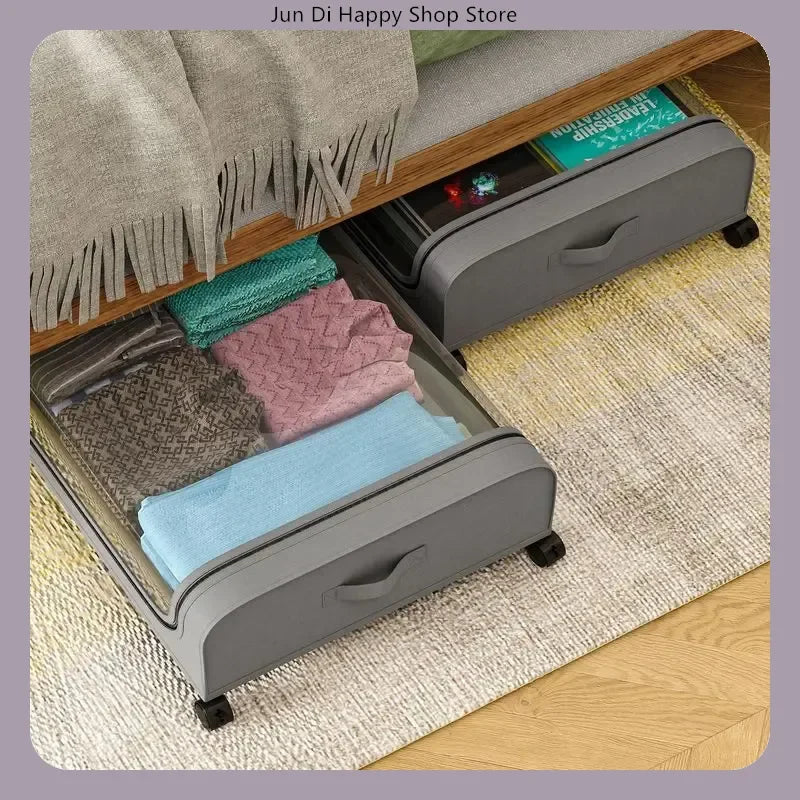 Bed Bottom Storage Box with Wheels Underbed