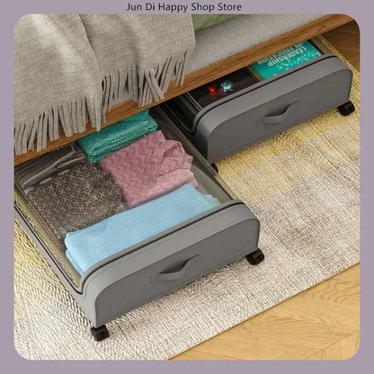 Bed Bottom Storage Box with Wheels Underbed
