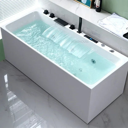 Adults Acrylic Bathtub Bathtub Rectangle Comfortable Massage