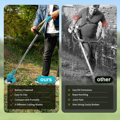 Cordless Lawn Mower Electric Grass Trimmer 12V