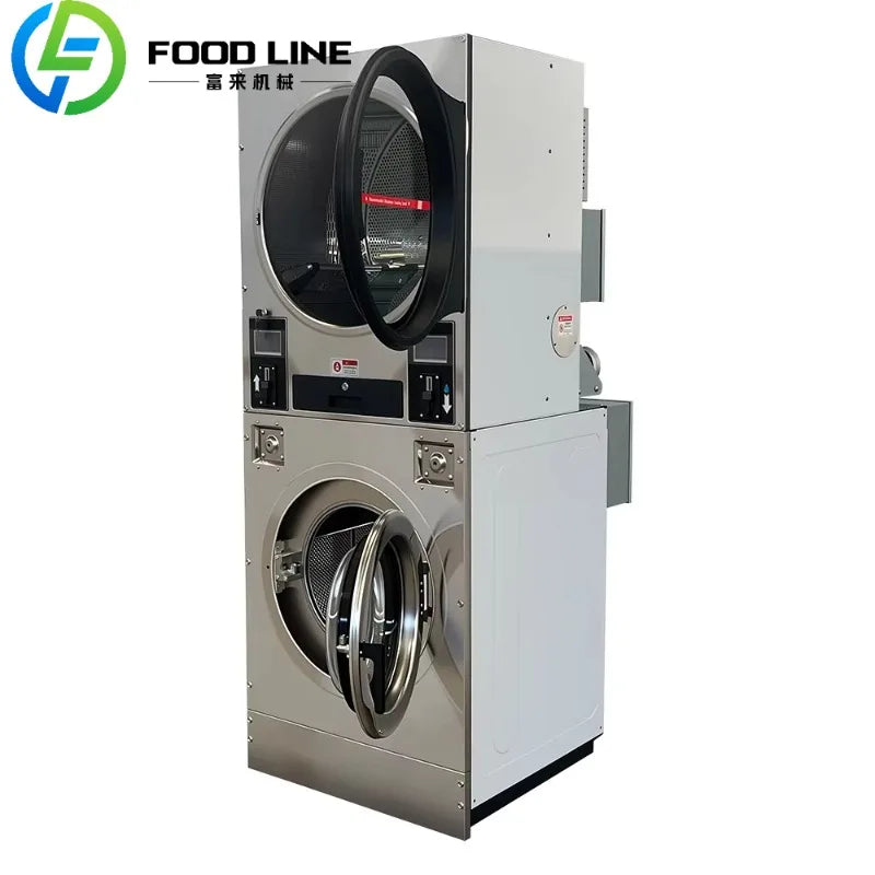 Best Quality Washing and Dryer Machine up Dryer Down Washing Coin-Operated Washing Machine  for Laundromat School