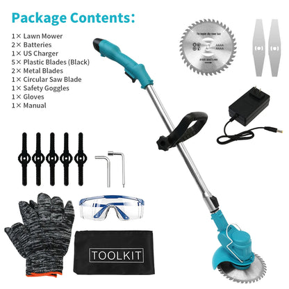 Cordless Lawn Mower Electric Grass Trimmer 12V