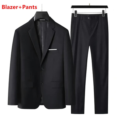 Suit (Blazer+ Vest + Trousers) Men's Fashionable Gentleman Business British Style
