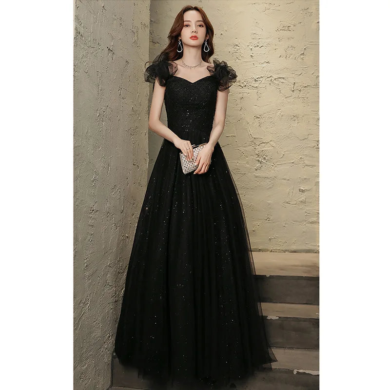 2026 New Evening Dress Dress, Women's Black,