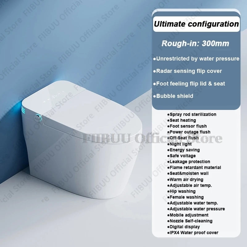 Luxury Smart Toilet Built In Water Tank