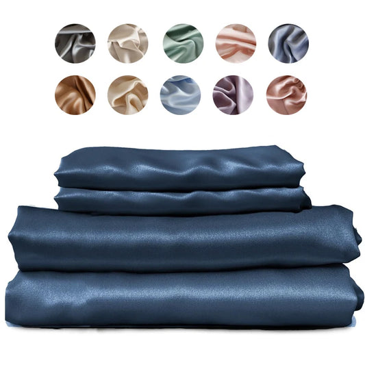 100% Silk Bed Sheet Set Luxury Mulberry