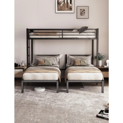 Over Twin  Bunk Beds for 3, Triple Bunk