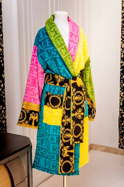 Luxury Plush Unisex Bathrobe with Sash Pockets