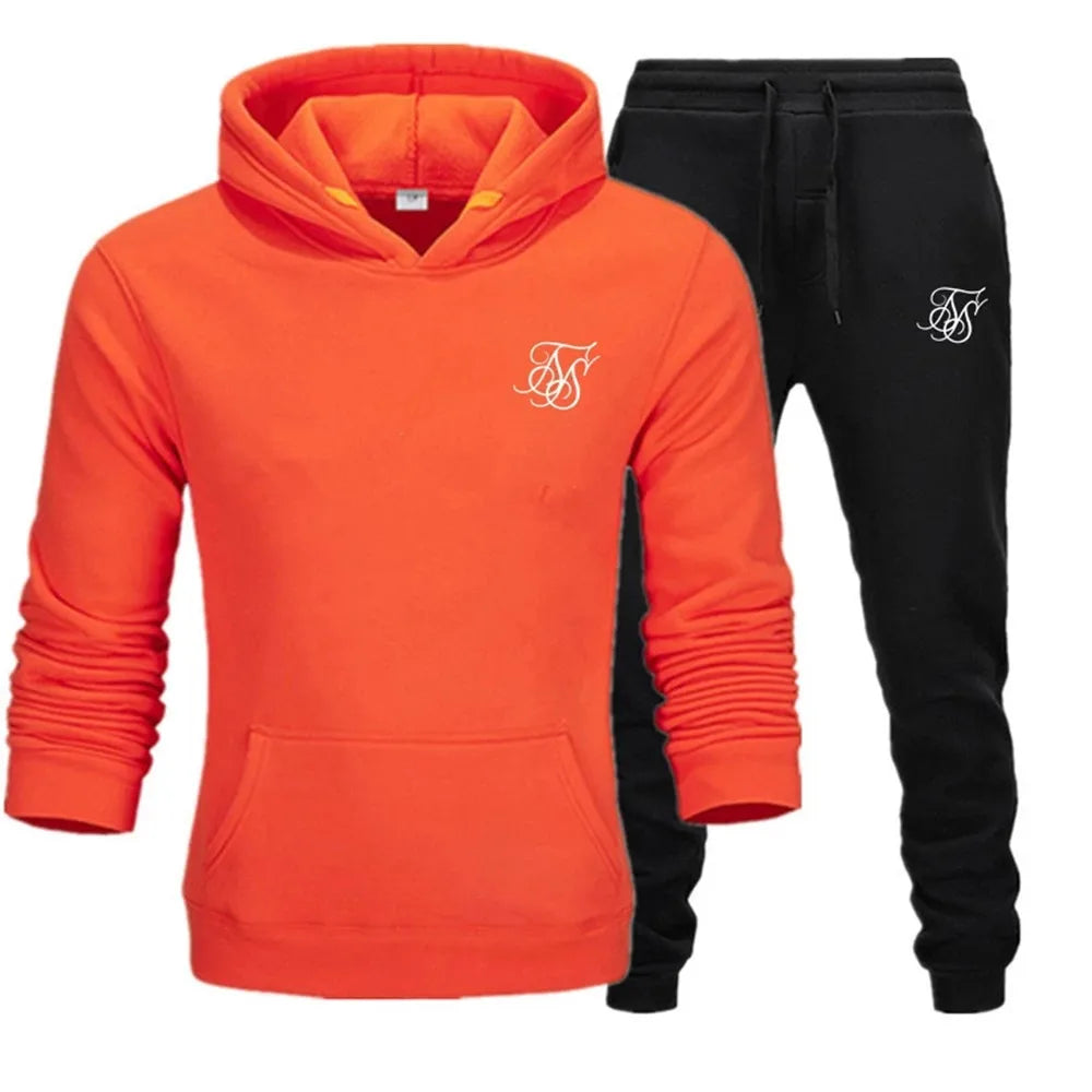 Men's sports suit hooded sweatshirt suitable for gym  casual  summer   fashionable street sportswear