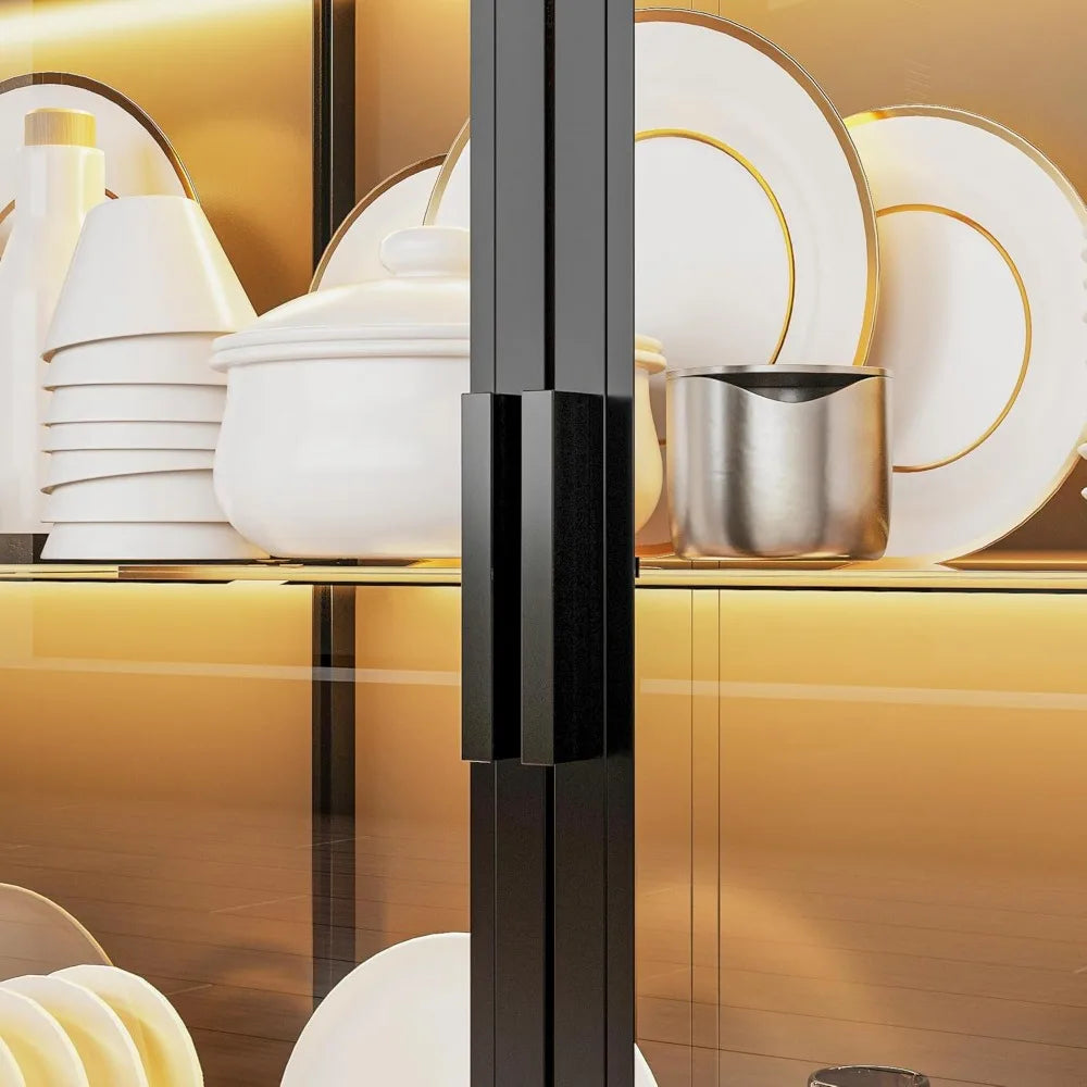 77.6" W Large Kitchen Island with Storage