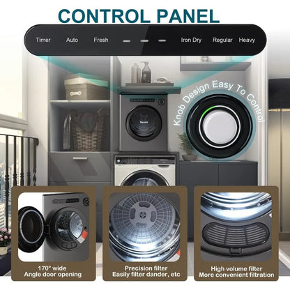 11LBS Compact Dryer with Exhaust  Electric Dryers