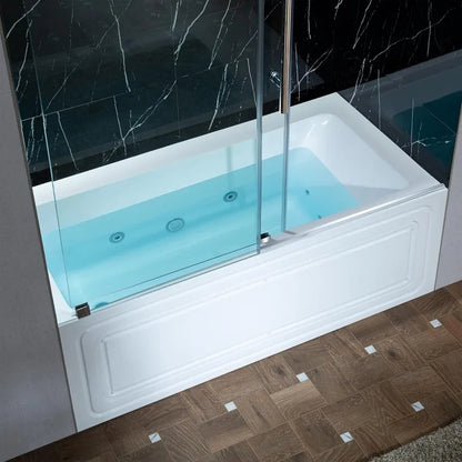 60x30 Inch Alcove Whirlpool Tub, Heated Jetted