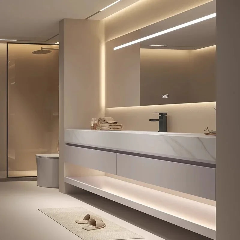Bathroom Storage Cabinet Single Set Bathroom Vanity Sink Set Modern