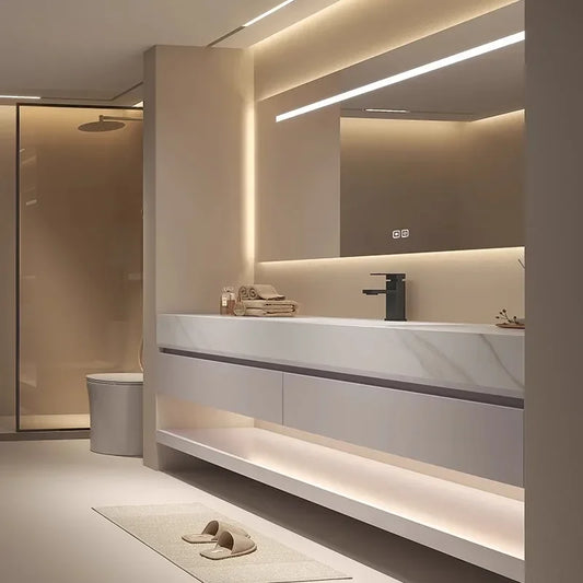 Bathroom Storage Cabinet Single Set Bathroom Vanity Sink Set Modern