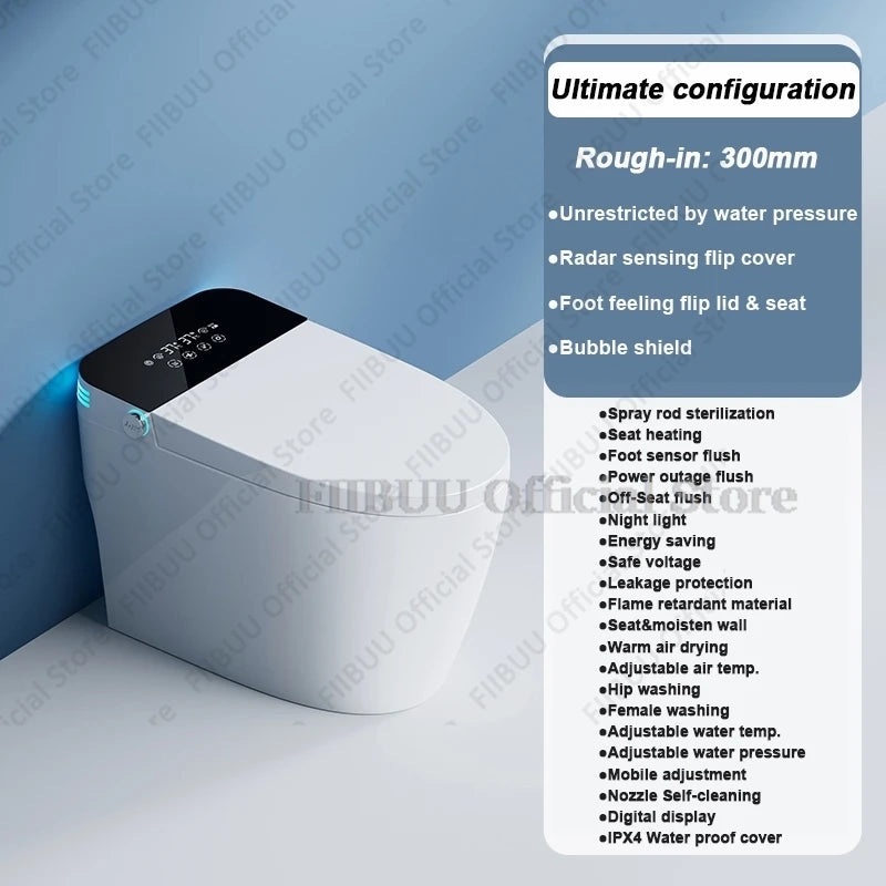 Luxury Smart Toilet Built In Water Tank