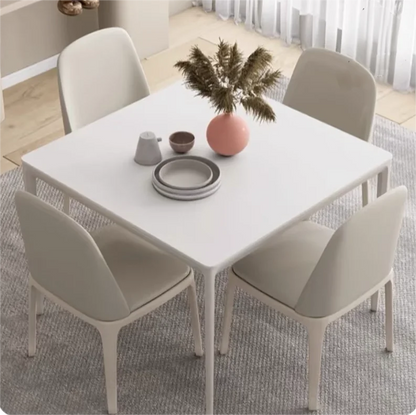 2 People Dining Table Space Saver 4 Seater Dinette Sets Stainless Aluminum Leg Frame Sintered Stone Top Dining Room Furniture