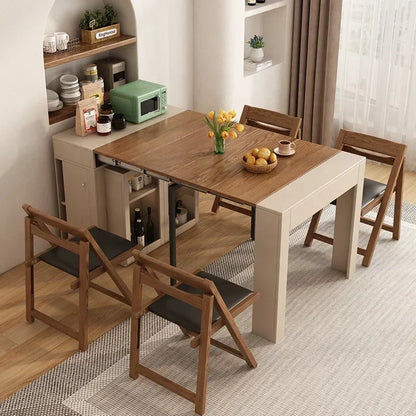 Modern Dinning Tables Multi-functional Extendable Tables Folding Wood Dining Table Color can be customized