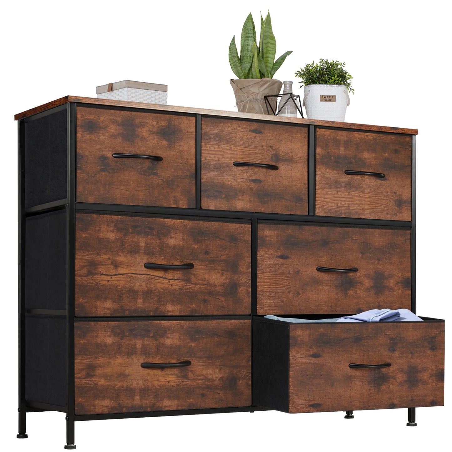 JHK Desser For Bedroom With 7 Fabric Drawers Organizer Storage Closet