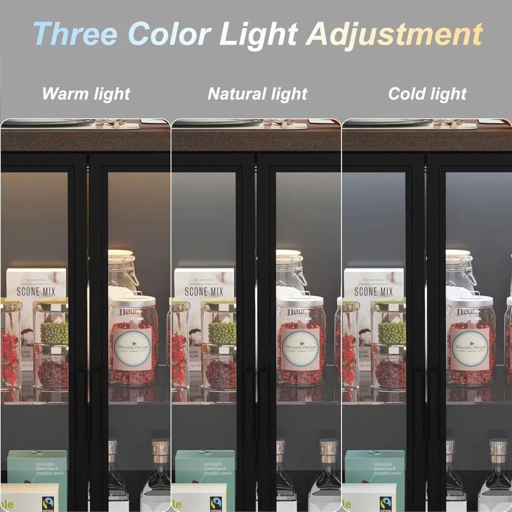 77.6" W Large Kitchen Island with Storage