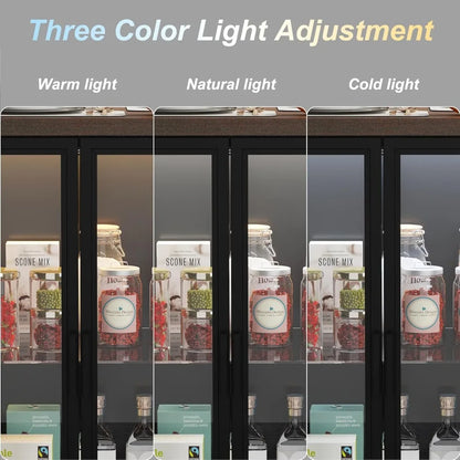 77.6" W Large Kitchen Island with Storage